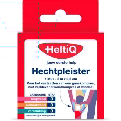 HeltiQ Hechtpleister 2,5cm x 5mtr 