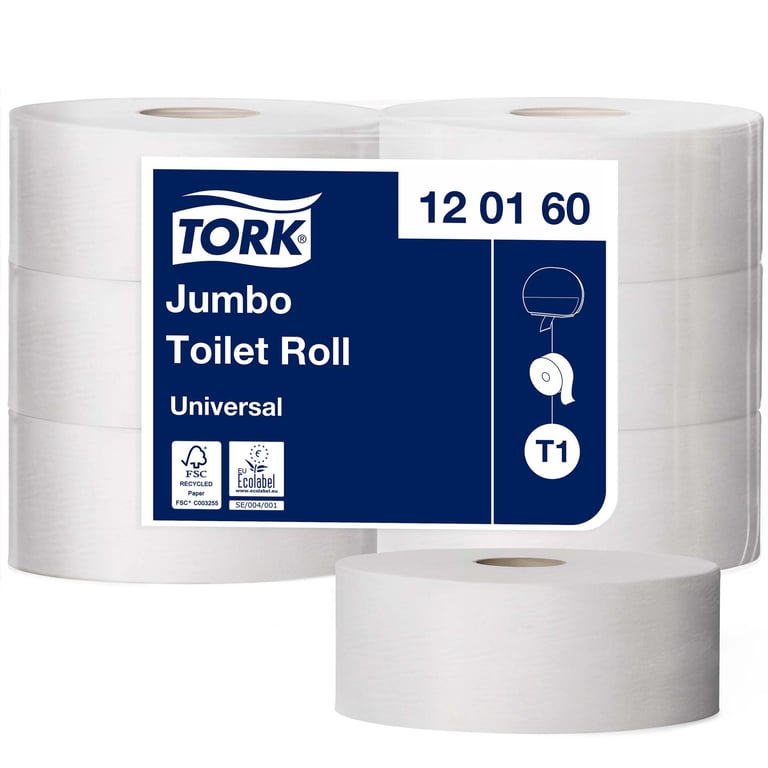 Tork jumbo toilet rol universeel 1lgs 6 rol 2400 vel