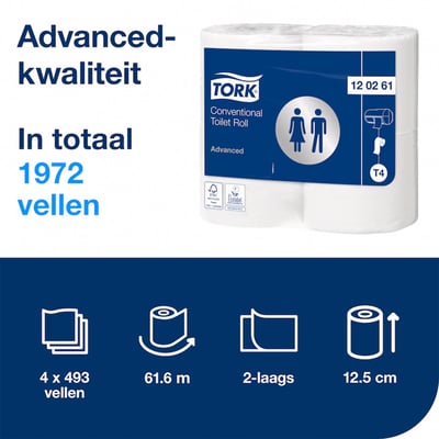 Tork Advanced Toiletpaper roll extra long 6x4rol