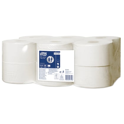 Tork T2 mini jumbo toiletpapier 2-lgs wit 9,1cm x 170mtr 12rol
