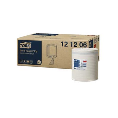 Tork basic rol poetspapier 2-lgs 6 rollen x 160mtr