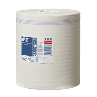 Tork basic rol poetspapier 2-lgs 6 rollen x 160mtr