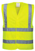 Portwest Hi-Vis veiligheidsvest met  klittenband sluiting geel maat S/M 
