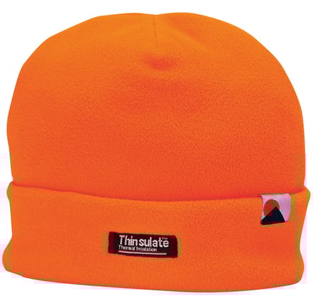 Fleece muts gevoerd met insulatex oranje