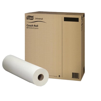 Tork onderzoekstafelrol 1lgs wit 55cm