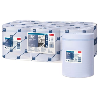 Tork Wiping Centerfeed poetspapier 1-laags blauw 6 rollen voor M2 dispenser systeem