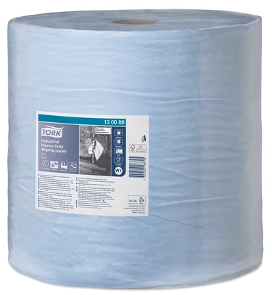 Tork Industrial Heavy-Duty paper roll 3-lgs 750 vel 36,9cm breed blauw