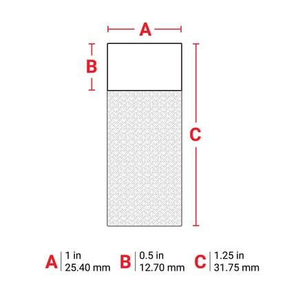 Brady zelflaminerende draad- en kabellabels vinyl 25,4x31,75mm