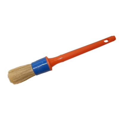 CaluPaint wegwerpkwast lang haar rond model oranje/blauw nr. 10