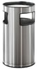 RVS as-papierbak 110ltr 3 inworpopeningen