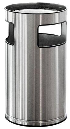 RVS as-papierbak 110ltr 3 inworpopeningen