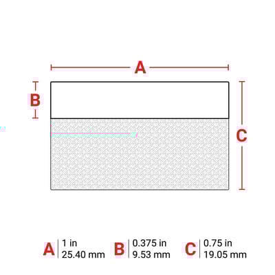 Brady zelflaminerende vinyllabels wit 2500st 25,40mm x 9,53mm