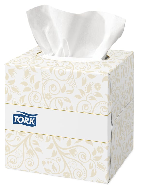 Tork Facial Tissue 2- laags extra zacht cube 30x100 stuks
