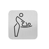 Bordje RVS baby kleedruimte anti fingerprint proof 12x12cm 