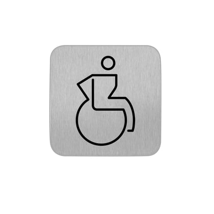 Bordje RVS drempelvrije toilet anti fingerprint proof 12x12cm