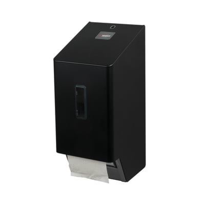 Santral RVS toiletroldispenser voor 2 rollen zwart TTU 2 P MN