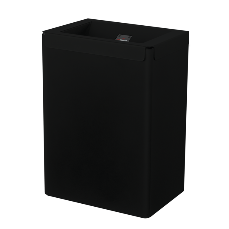 Santral open afvalbak zwart RVS 25ltr