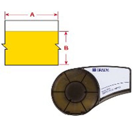 Brady vinyl tape voor BMP21 M21-500-595 YL geel
