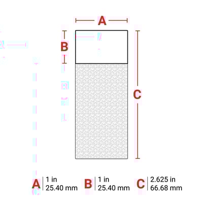 Brady zelflaminerende vinyllabels wit 1500st 25,40mm x 25,40mm