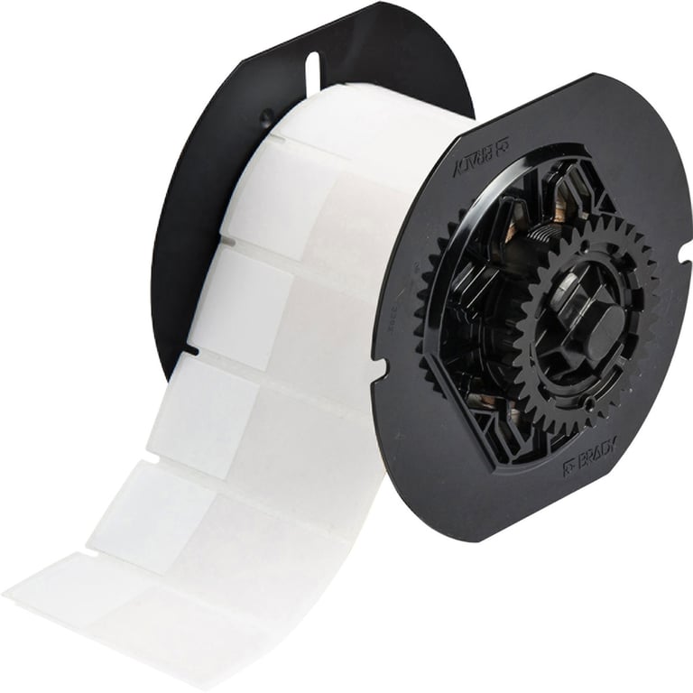 Brady zelflaminerende vinyllabels wit 1500st 25,40mm x 25,40mm