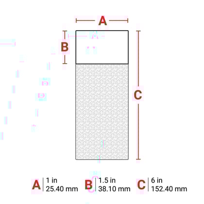 Brady zelflaminerende vinyllabels wit 500st  25,4mmx38,10mm