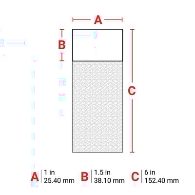 Brady zelflaminerende vinyllabels wit 500st  25,4mmx38,10mm