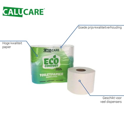 CaluCare ECO Comfort toiletpapier 2-lgs 10x4 rollen a 400vel