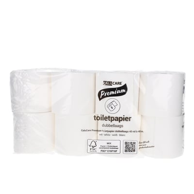 CaluCare Premium toiletpapier 2-lgs cellulose  8x5 rollen 400 vel