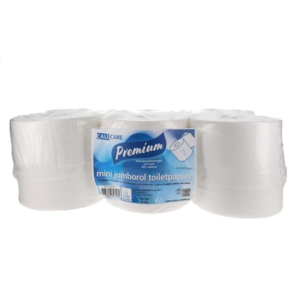 CaluCare Premium mini jumborol toiletpapier 2-lgs cellulose 12x170mtr