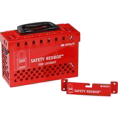 Brady veiligheid Redbox groepsvergrendelings- kast rood