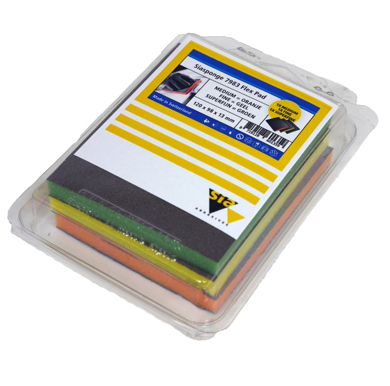Siasponge 7893 pads mixpak 1x superfine, 1x medium, 1x fine