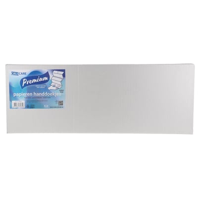 CaluCare Premium papieren handdoekjes 2-lgs Z-vouw 100% cellulose 20,3x24 cm 3750 st.
