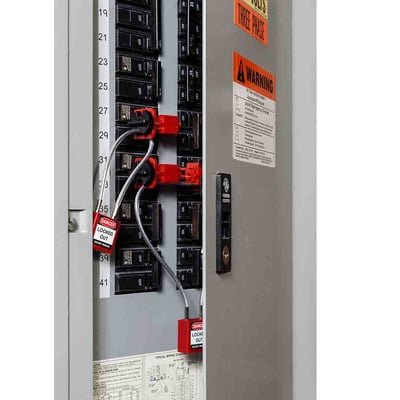 Brady compacte kabelveiligheidsslot rood  kabellengte 40cm