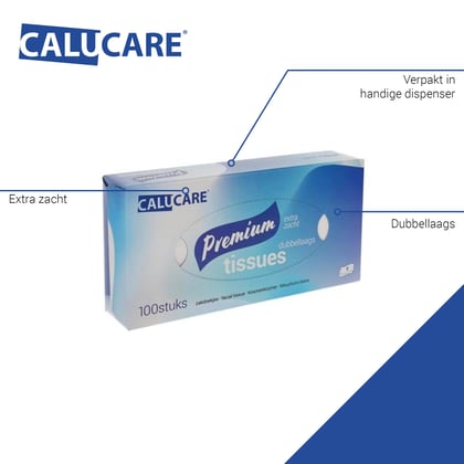 CaluCare Premium Facial tissues 2-lgs 100st 