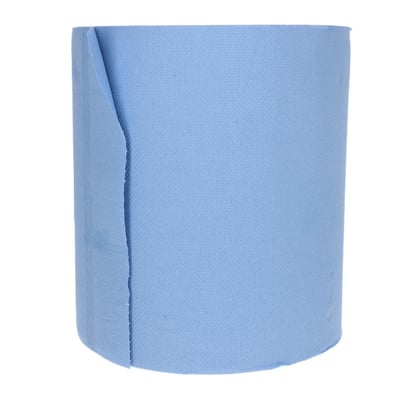 CaluCare Premium Matic handdoekrol blauw 2-lgs 100% cellulose 6 rollen 21cm x 150m met dop