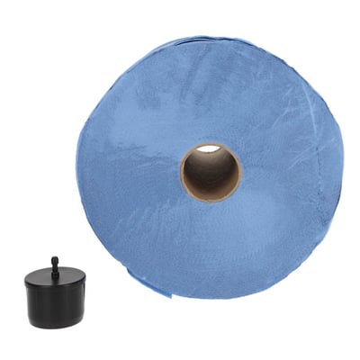 CaluCare Premium Matic handdoekrol blauw 2-lgs 100% cellulose 6 rollen 21cm x 150m met dop
