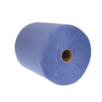 CaluCare Premium handdoekrol blauw 2-lgs 100% cellulose 6 rollen 20cm x 140m