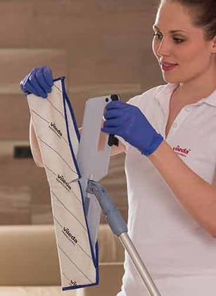 Vileda MicroOne Swep Duo mop 50cm 15st blauw single use