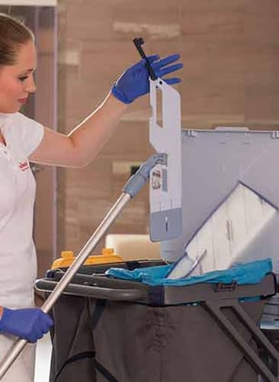 Vileda MicroOne Swep Duo mop 50cm 15st blauw single use