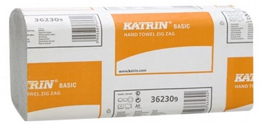Katrin recycled zigzag 1lgs ZZ/V-vouw wit 23,2x23cm 20x250