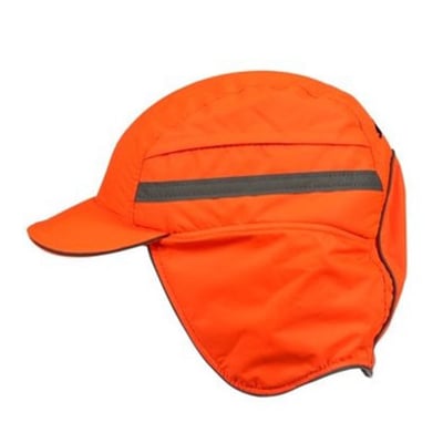 3M First base 3 veiligheidspet winter hi-viz  oranje korte klep 55mm