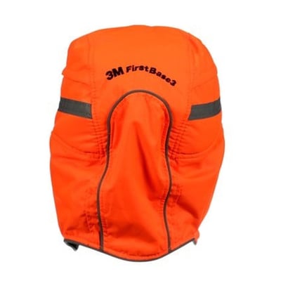 3M First base 3 veiligheidspet winter hi-viz  oranje korte klep 55mm