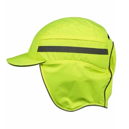 3M First base 3 veiligheidspet winter hi-viz  geel korte klep 55mm