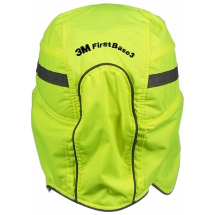 3M First base 3 veiligheidspet winter hi-viz  geel korte klep 55mm