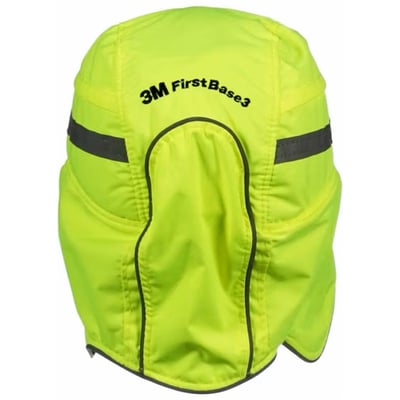 3M First base 3 veiligheidspet winter hi-viz  geel korte klep 55mm