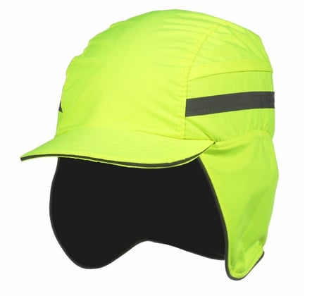 3M First base 3 veiligheidspet winter hi-viz  geel korte klep 55mm