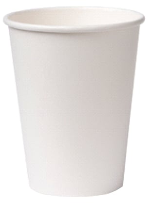 Coffee to go beker karton PE 50st wit %1