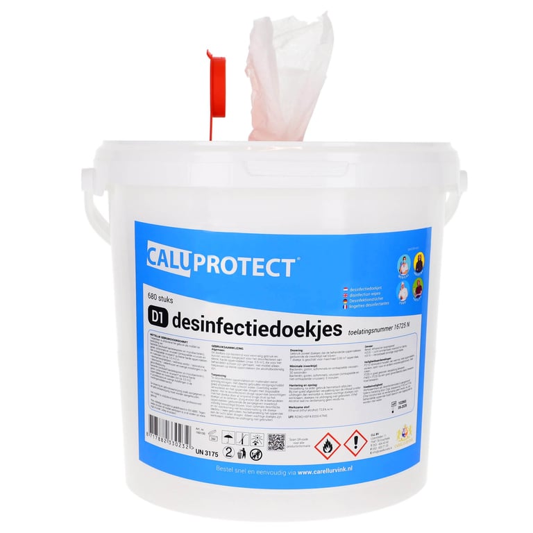 CaluProtect D1 desinfectiedoekjes 680st