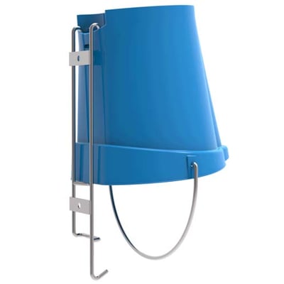 Wandhouder voor 6 en 12ltr emmer RVS