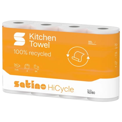 Satino HiCycle keukenrol 2-lgs  8x4x64 vel wit